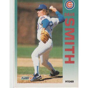 Dave Smith 1992 Fleer Chicago Cubs Wrong Birthplace Variation